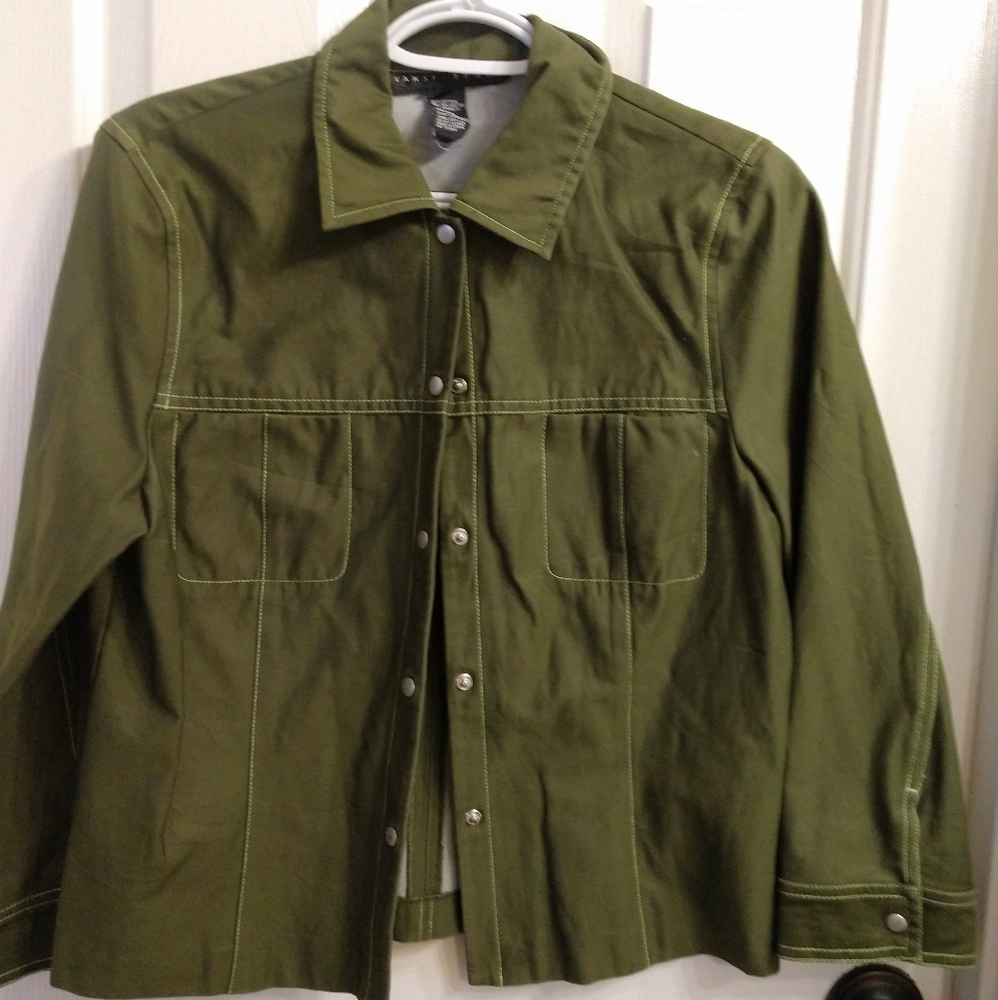 Yansi Fugel Army Green Outfit jacket pants Sz S